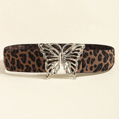 Butterfly Alloy Buckle Elastic Belt